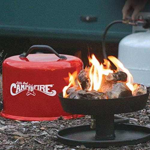 CAMCO 58031 Little Red Campfire Compact Outdoor Portable TabetropapApan Heater Fire Pit Bowl para acampamento, utilização