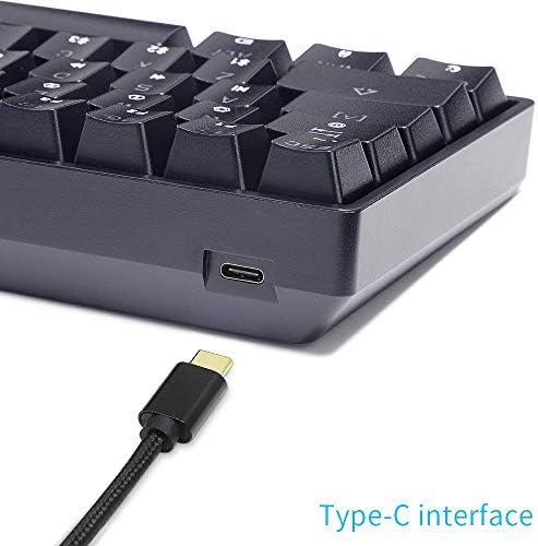 SK64 64 Keys Hot Swappable Optical Mechanical Keyboard com ABS Shine-through Keycaps, RGB Lit, programável para Win/Mac/Gaming