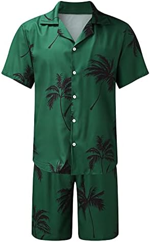 Roupas de moda de Stoota para homens, verão de manga curta Flores havaianos de botão casual Down Down
