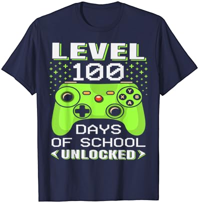 Video Gamer Student PROFESSION ALTO DIA 100 DIAS DE ESCOLA T-SHIRT