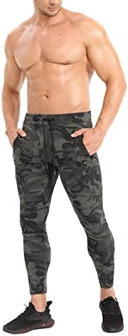 Brokig Mens Cordos Treino Cordas Calças Jogador, Slim Fit Gym Joggers Athletic Sweetpante para homens com bolsos de zíper