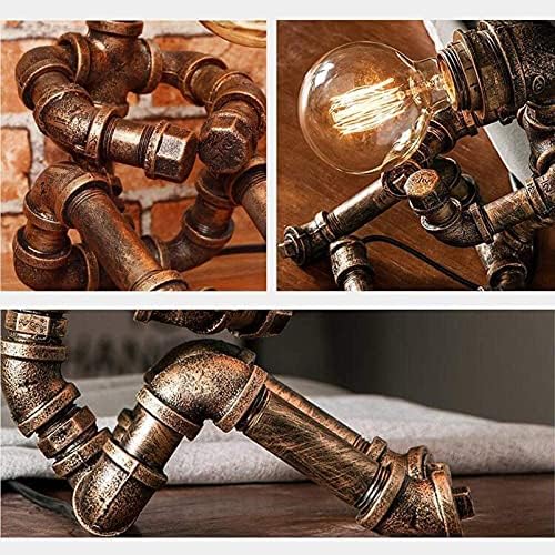 Zglcqsgy Idustrial Table lamp lâmpadas robôs lâmpadas steampunk lâmpada fria e fofa lâmpada de água Tubo de água Luz e26