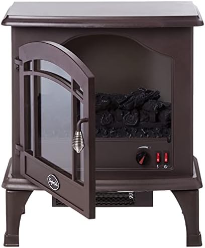 Comfort Glow Eqs5147 Sanibel de 3 lados de quartzo infravermelho acabamento de bronze de fogão elétrico