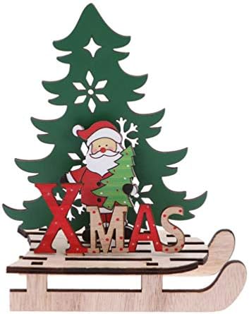 NUOBESTISTA DE CRASA DE CRASSO DE CRASSE MALHA Topper Wood Christmas Christmas Santa Rena