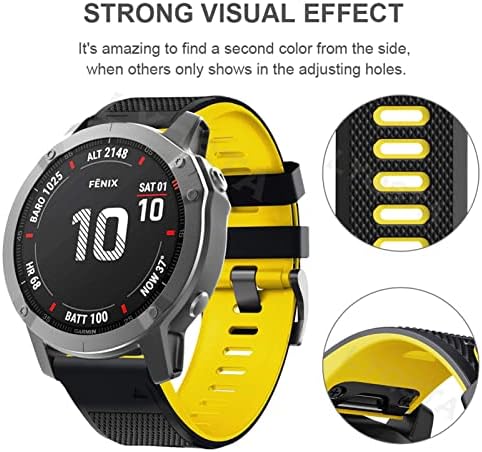 Eidkgd 22 26mm Silicone Watch Band Strap para Garmin Fenix ​​7x 7 6x 6 Pro Watch EasyFit Wrist Band Straps 5x 5 mais 3 3HR 935 D2 Bracelete