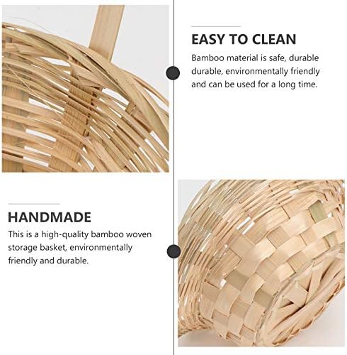 Cesto de lavanderia de cabilock 2pcs Brown Willow Basketing decorativo Bins de armazenamento de pão Breando de armazenamento