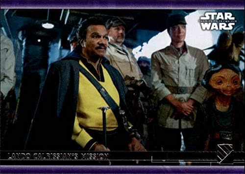 2020 Topps Star Wars The Rise of Skywalker Série 2 Purple 65 Cartão de comércio de Lando Calrissian