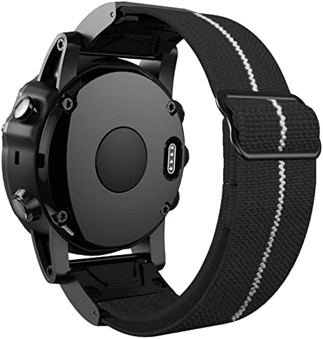 Ahgdda Smart Watch Nylon Elastic Loop tiras para Garmin Fenix ​​7 7x 5xplus 6xPro/Mk2i 3HR Substituição Bandas de vigia pulseira 26mm