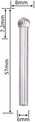Arquivo rotativo Arquivo Corte único, Corte único Arquivo rotativo de carboneto de 8 mm Cabeça de bola de 57 mm de comprimento