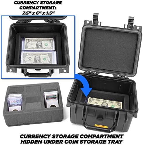 Case de moedas classificadas por Casematix para 50 PCGs ou moedas classificadas por NGC, caixa de moedas à prova d'água personalizada