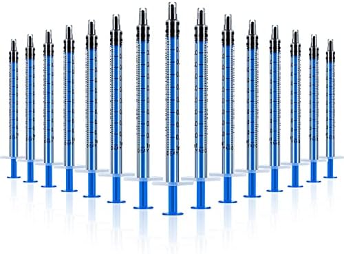 15 peças 1 ml seringas plásticas com medição múltiplas ferramentas de uso sem agulha para laboratórios científicos reabastecer,