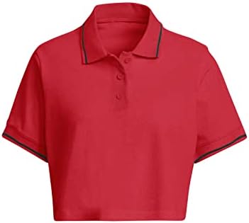 Laslulu Womens Golf Polo Camisetas Tops de Cultura Camisa de Manga Curta Camisa de Tênis de Treno Corteado Rápido