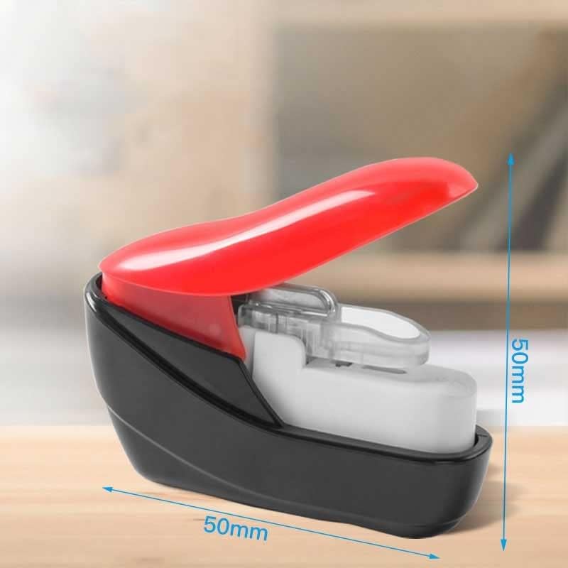 PDGJG Stapler Office sem agulha e sem pregos suprimentos de aluno encomendando mini portátil mini