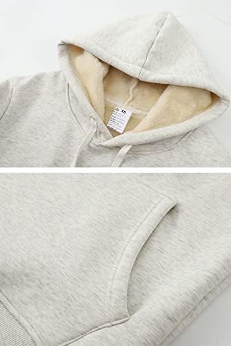 Hoodie quente de inverno feminino gihuo sherpa lã forrada com capuz com capuz de capuz