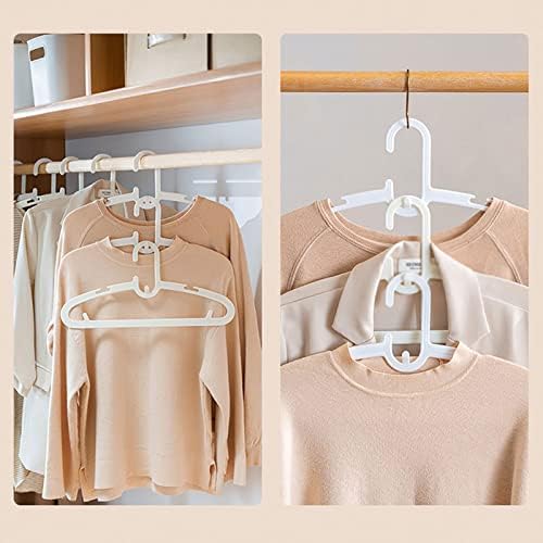 Knokr Standard Hangers, 10pcs Roupas adultos Racks de roupas portáteis Multifuncionação de plástico de plástico rack