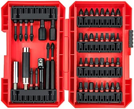 YIYITOOLS Chave de fenda Conjunto de bits de 45 peças, bits de driver de impacto para exercícios e motoristas, brocas de aço variadas