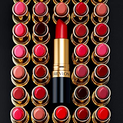Lipstick por Revlon, batom super lustroso, lipcolor de alto impacto com fórmula cremosa hidratante, infundida com vitamina