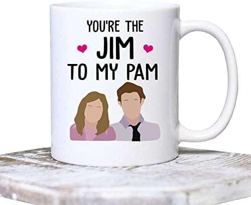 Você é o jim para minha caneca de Pam para namorada namorado caneca de café para a esposa e marido, casal namorado e namorada combinando xícara de chá