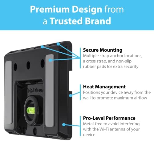 Totalmount Universal Mount for Electronics - montagem de parede ajustável para o seu roteador, sistema sem fio, modem a