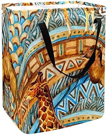 Camelos e girafas cestas de lavanderia grande cesta organizadora cesta de cesta dobrável cesto de roupa com alças