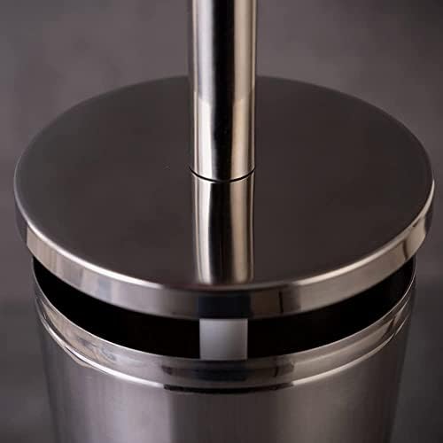 Escova e suporte para o vaso sanitário de aço inoxidável com alça longa para organização de armazenamento de banheiro