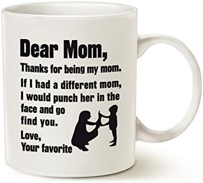 Mauag Funny Mothers Day para Mom Coffee Caneca, Melhores Presentes para Mãe Copo Mãe, Branco 11 Oz
