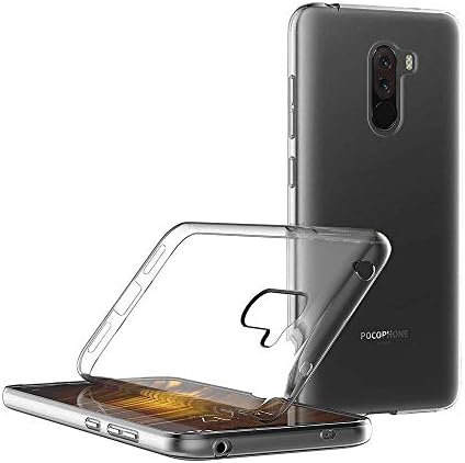 Maijin Case para Xiaomi Pocophone F1 Soft TPU Gel Bumper Transparente Tampa traseira