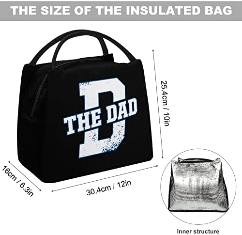 A bolsa de lancheira engraçada do pai, bolsa de cooler à prova de vazamento isolada para o escritório de piquenique de trabalho