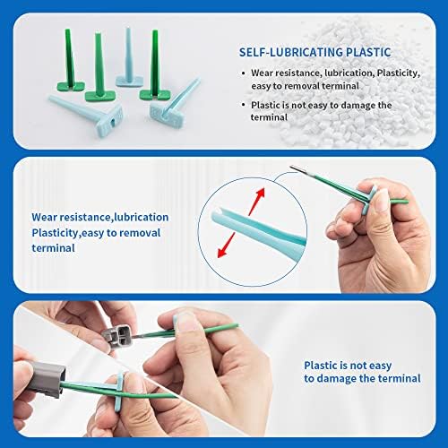 Kit de ferramentas de remoção de terminal JRoady ST5336 para Deutsch HD/HDP/DRC/DTV/DT Série, 0411-310-1605 e 0411-291-1405 Ferramentas de conector Deutsch, Contatos de contatos sólidos Conjunto de ferramentas de pin 6pcs