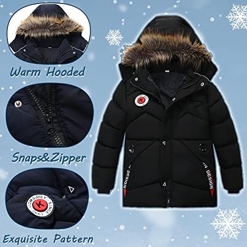 Xifamniy meninos down jacket colar capuz grosso e quente casaco de inverno parka lojas acolchoadas 3-6t