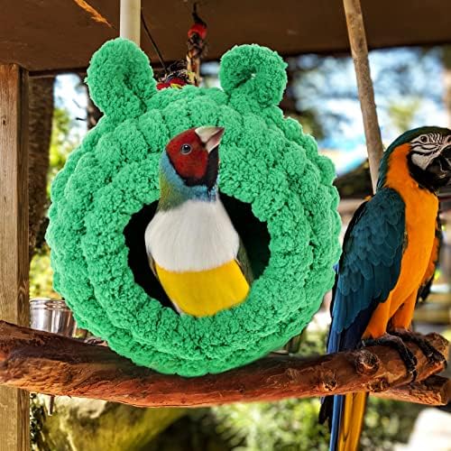 IPETBOOM Toy Hammock Bird quente que está pendurado pendurado na casa de pássaros coral lã do lado de fora pendurado