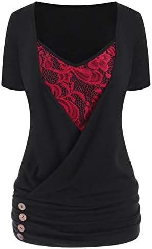 NYYBW Tops Fashion Blusa sexy Lace Women Women V-deco