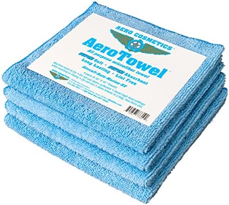 Aero Cosmetics Toalhas de limpeza de microfibra para todos os fins Pano de limpeza para lavagem molhada ou sem água-Altamente