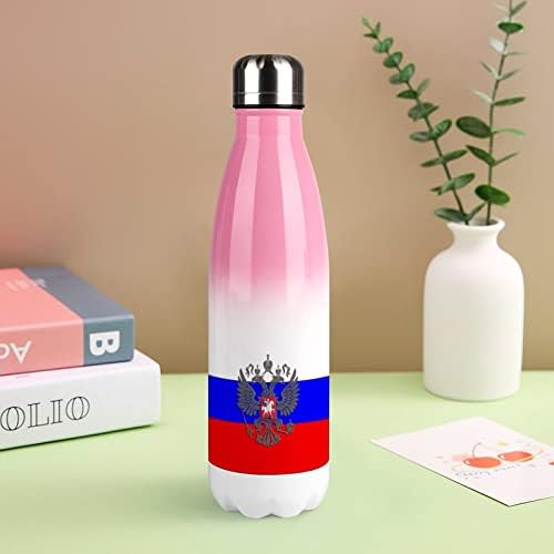 Bandeira do emblema da águia russa 17oz Sport Water Bottle Bottle Stainless Acelele Astraum Isoled Cola Shape Sports Sports
