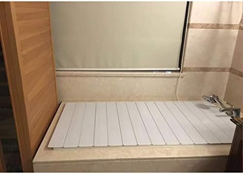 Tampa da banheira acentuer anti-poeira tampa de isolamento de banheira dobrável na placa dobrável PVC Tampa de banheira dobrável