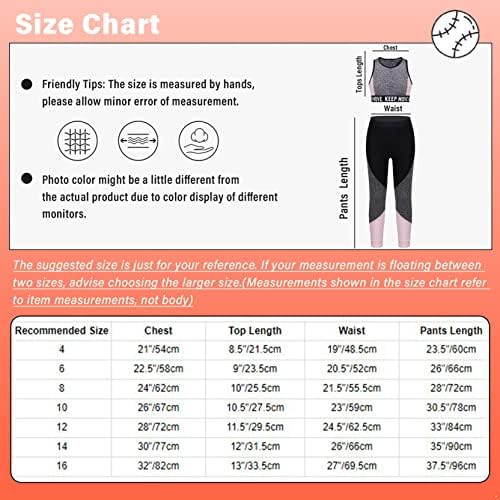 Jizyo Kids Girls 2PCS ATLETICS RESTORES SPORTS BRA CROP TAMP