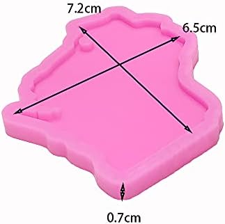 Mão brilhante do mapa de Wisconsin molde de silicone para o chaveiro artesanal Diy Colador de argila Colar de argila Epóxi Jóias de