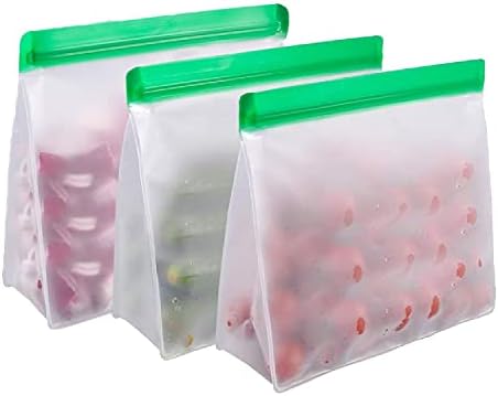 Sacos de armazenamento de alimentos reutilizáveis, coloridos, 10 peças