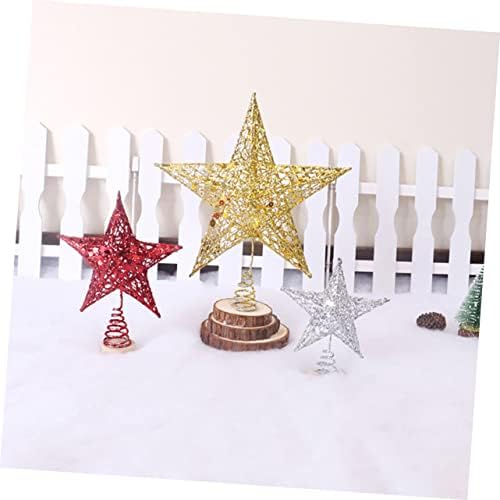 Orfofe 2pcs Árvore de Natal Top Star Star Natividade Decoração Natividade Ornamentos de Natal Adornamento de Natal Treça