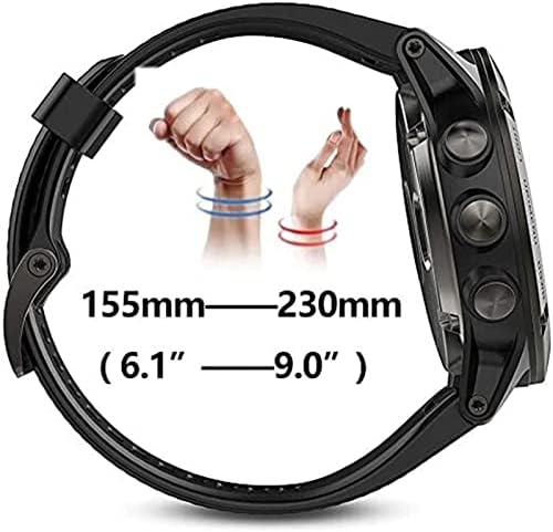 Rorffk Sport Leather Watch Band Strap for Garmin Fenix ​​6x 6 Pro 5x 5 mais 3 HR 935 945 22 26mm EasyFit Redunda rápida