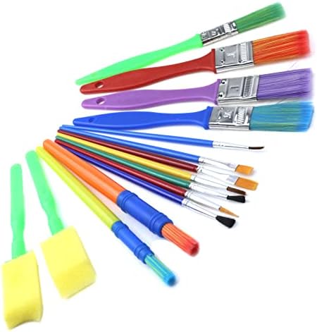 Pincel de pintura crapinha conjunto com esponja 15 pcs various color arte suprimento infantil pintando amante escola desenho para casa para aquarela acrílica guoache esmalte tempera dyy presente