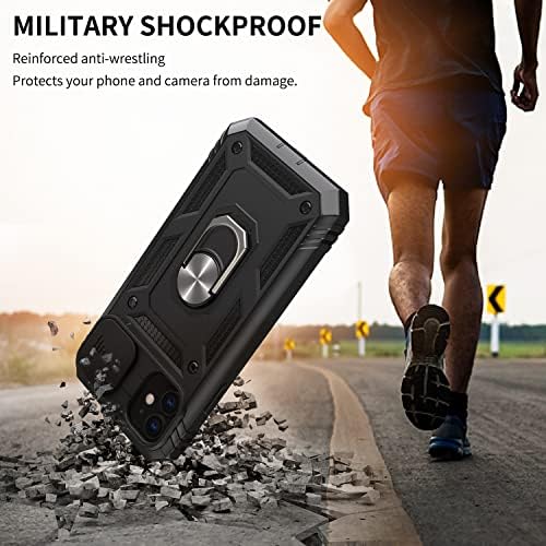 Bobom [4 em 1 em 1 capa para iPhone 11 com protetor de tela 2 pacote, caixa de proteção de nível militar iPhone 11 com tampa