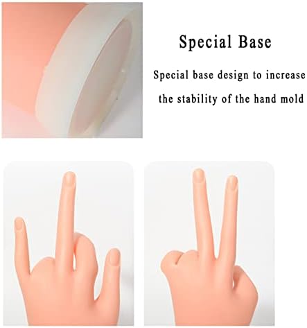 Ekjnfdk PVC Hands Mannequin Para Prática de Nails, Treinamento de Unhas de Nail Artina Mão Prática Falsa da Mão Prática da Mão