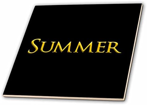 Nome da mulher popular de Summer Summer na América. Amarelo no Preto Preto - Tiles