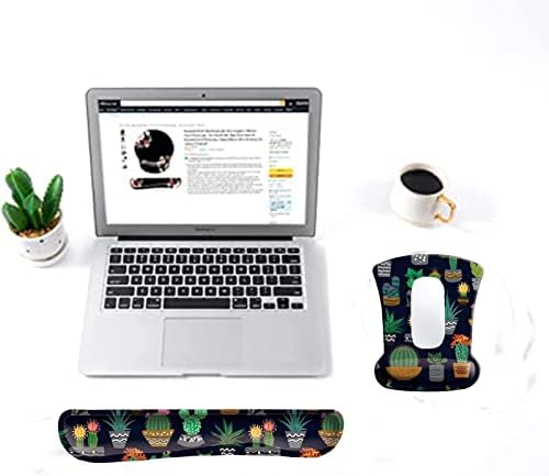 MAKACHEN CACTUS TECHADO REST E PRODO ERGONONOMICO com suporte ao pulso, Gel/Memory Foam Non Slip Base Slip Fácil digitação para jogos de laptop de computador