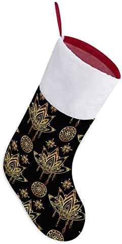 Lotus e Mandalas personalizados meias de Natal em casa lareira de árvores de Natal