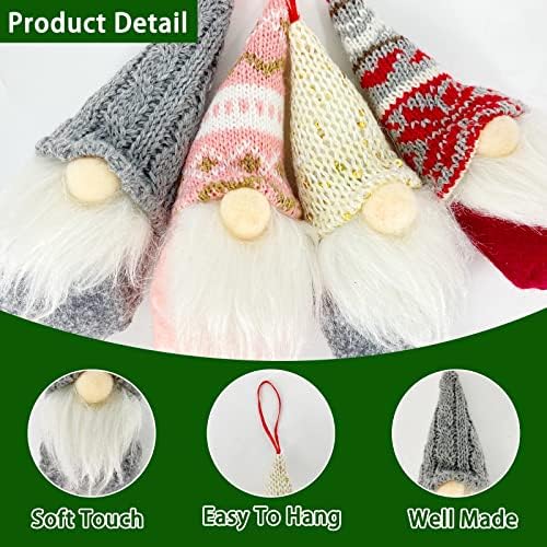 Conjunto de Turnmeon de 10 Gnomos Árvores de Natal Gnomos pendurados Ornamentos, decorações de Natal Gnomos de pelúcia escandinava Gnomos de pelúcia de Papai Noel para Decorações de Árvores de Natal