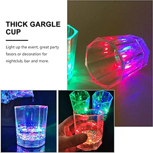 Toyvian Glitter Tumbler 24pcs Light Up Copo Set Flash Shot Glasses Led Drinking Piscando barware para Barra de Night Club Party Festa