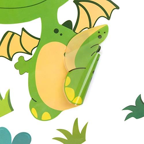 CCINEE 85 PCS DINOSAURS Janela adesiva Decalques para crianças, diversas decorações de adesivos de janela para crianças de dinossauros