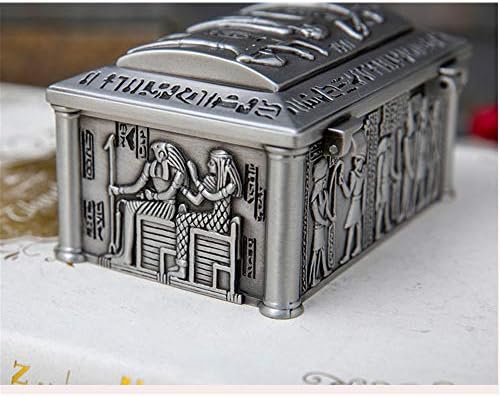 Dekika Mini Caixa de armazenamento de jóias requintadas, caixa de bugigangas, caixa de jóias egípcias de estilo europeu, caixa